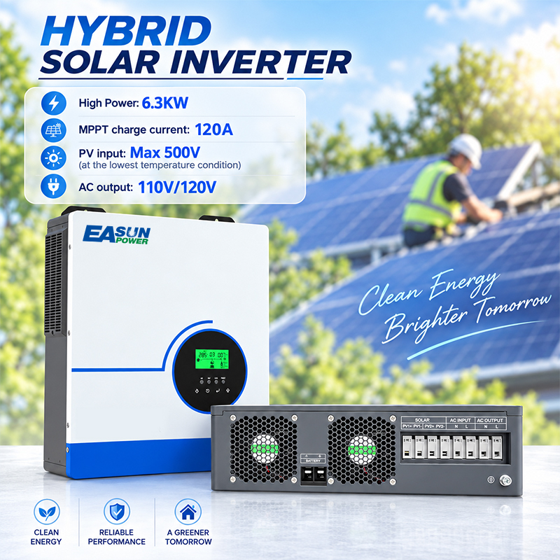 EASUN POWER 하이브리드 태양광 인버터 6.3K - Grid Tie Inverter Limiter 2000W 리뷰 및 가격