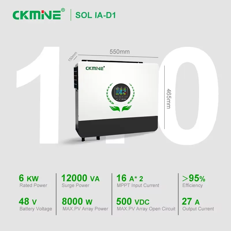인기 상품! 도매 판매 중인 듀얼 MPPT 태양광 인버 - Off Grid Solar Inverter 48V 6000W 리뷰 및 가격