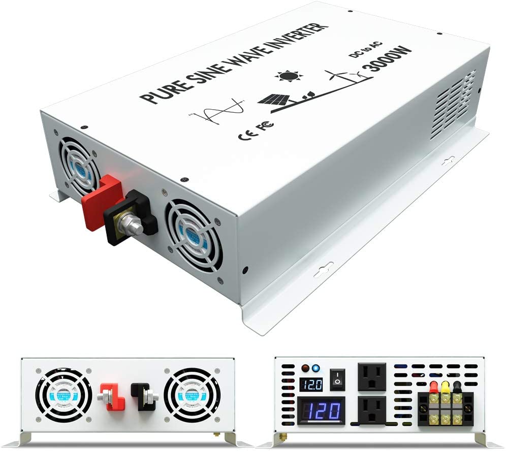 순수 사인파 전력 인버터, 태양풍 발전기 변압기, 30 - Inverter Pure Sine Wave 60Hz 120V 3000W 리뷰 및 가격